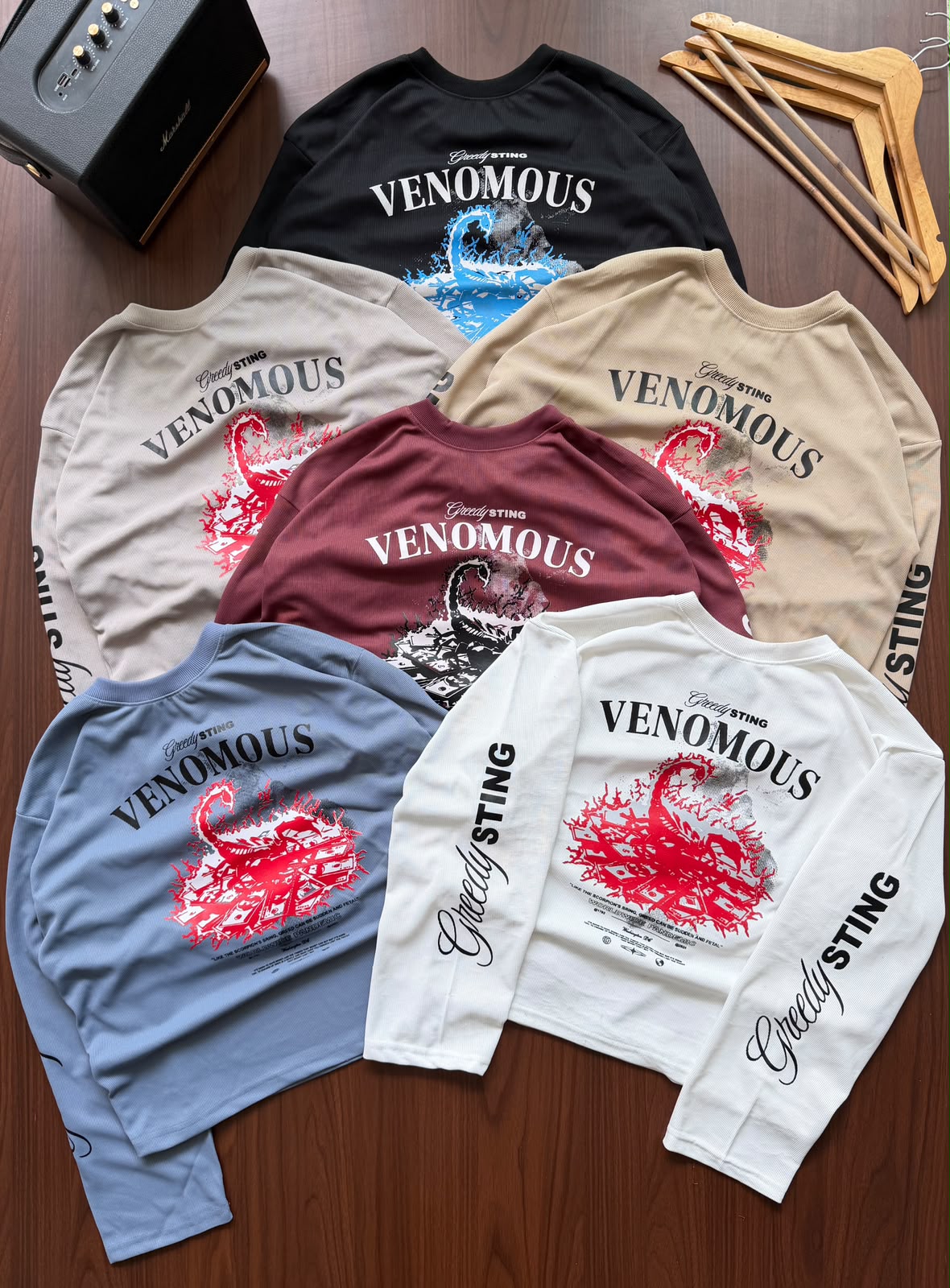 Venomous Graphic Oversized Full Sleeve T-Shirt | Premium Streetwear Cotton Tee | Unisex