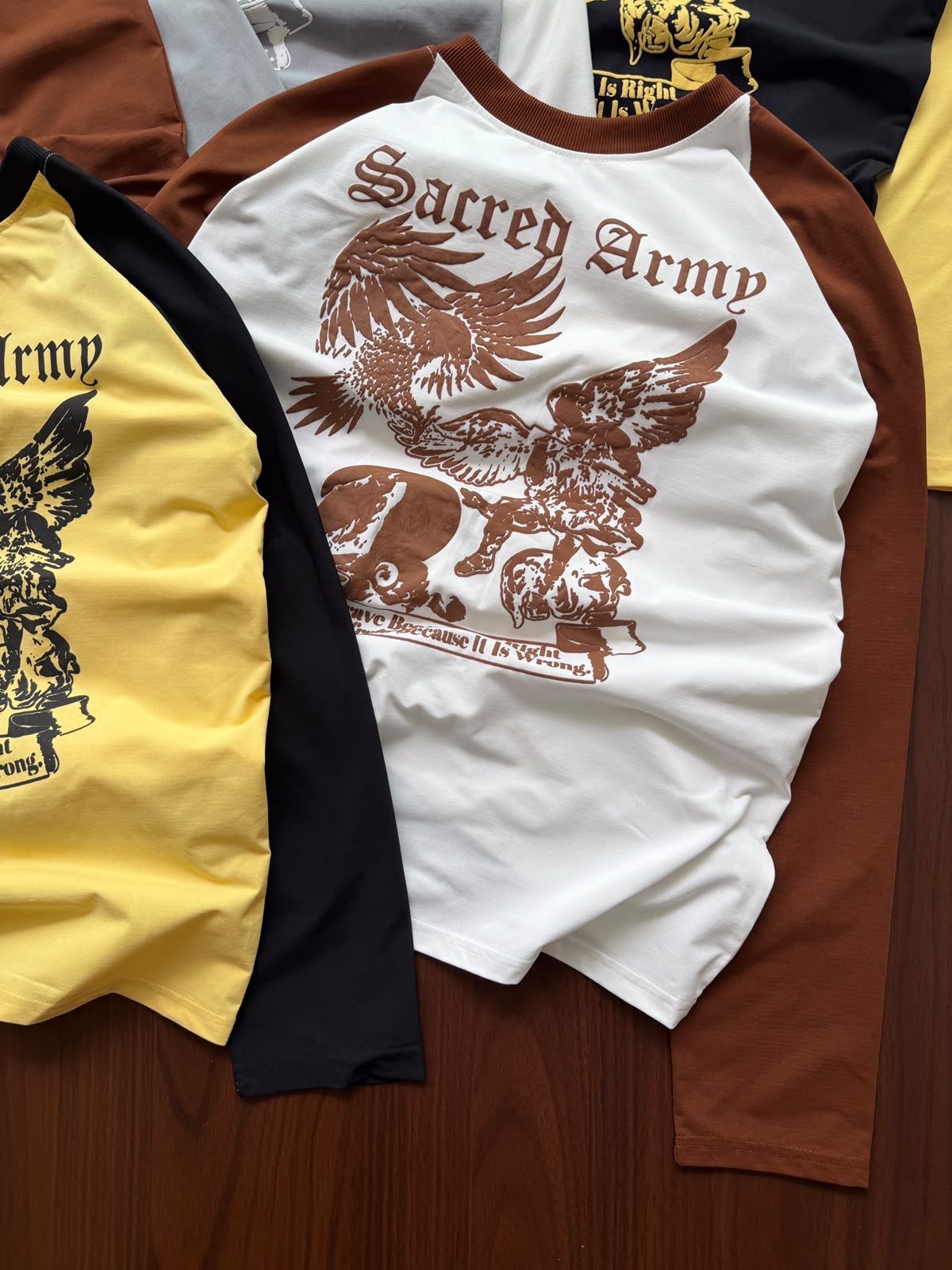 Sacred Army Oversized Raglan T-Shirt | Premium Graphic Streetwear Tee | Unisex